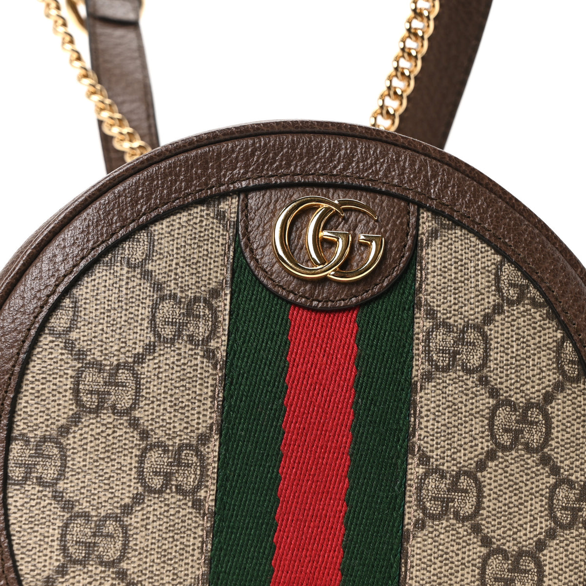 Gucci GG Supreme Monogram Web Mini Ophidia Round Backpack  display picture 1