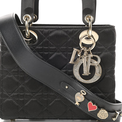 Christian Dior Satin Swarovski Crystal Cannage My ABC Lady Dior Black 8 of 11