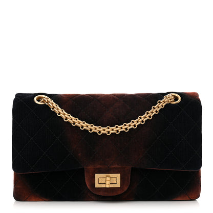 Chanel Ombre Velvet Quilted 2.55 Reissue 225 Flap Navy 1 of 13