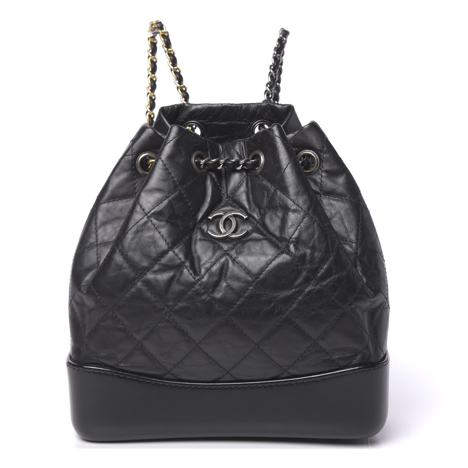 Chanel Aged Calfskin Quilted Small Gabrielle Backpack Black 1 of 14