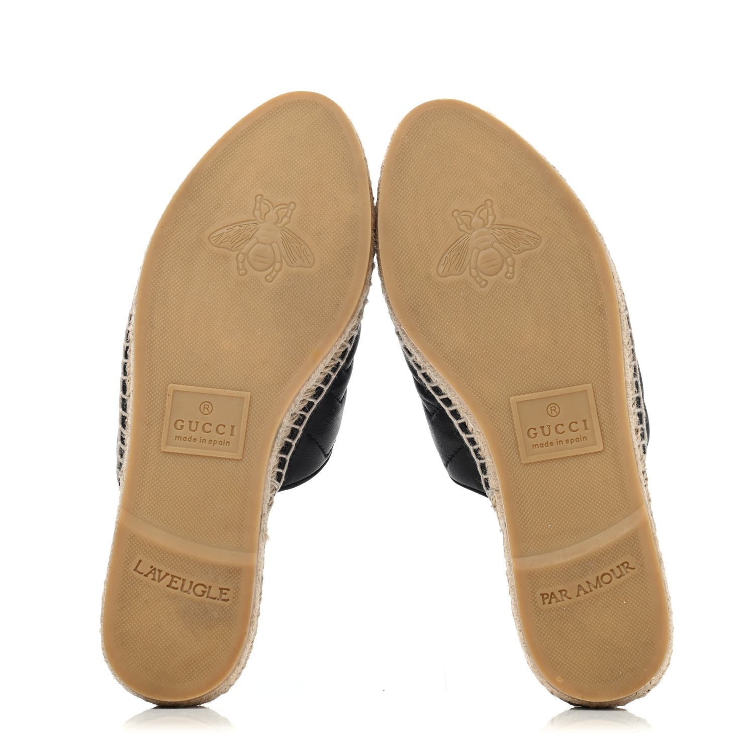 Gucci Nappa Matelasse GG Marmont Espadrille Slippers 36 Black 4 of 4