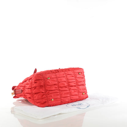 Prada Tessuto Nylon Gaufre Tote Rosso 4 of 8