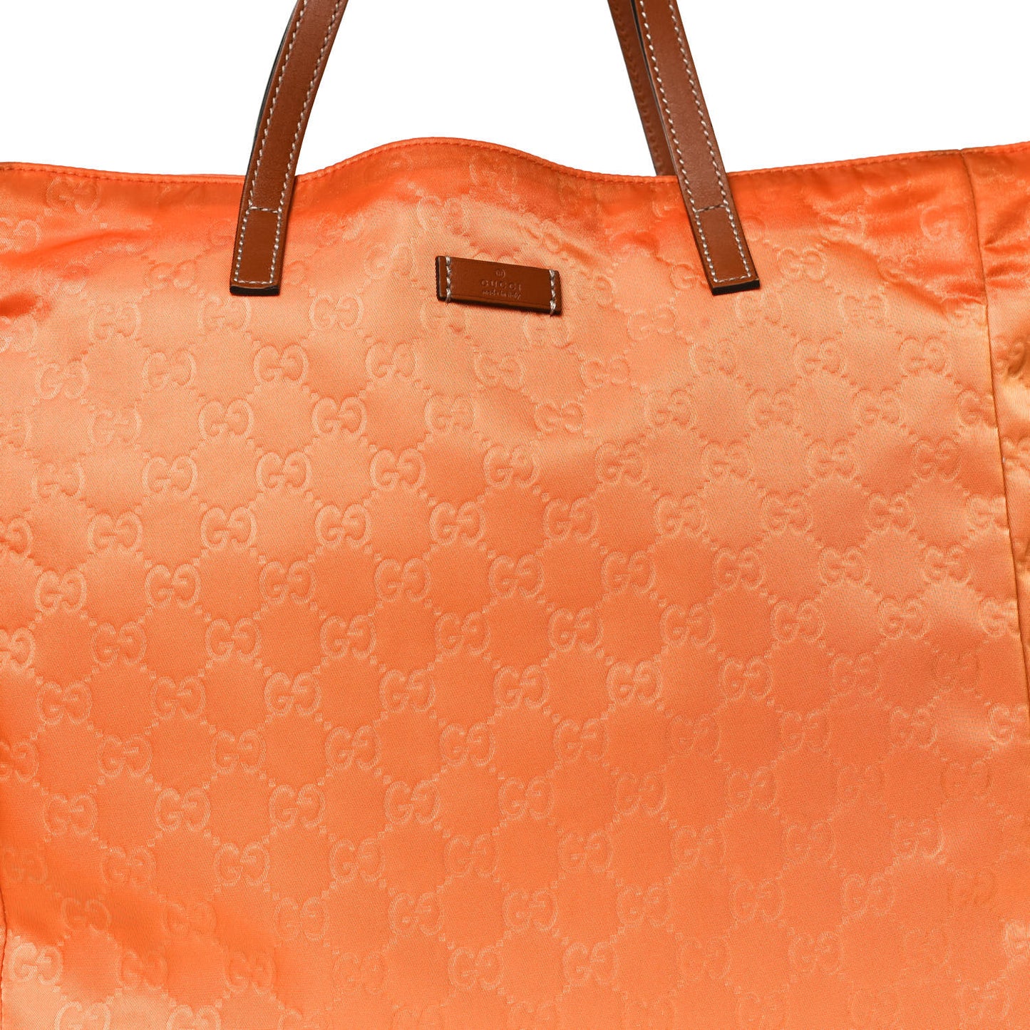Nylon Monogram Medium Tote Orange