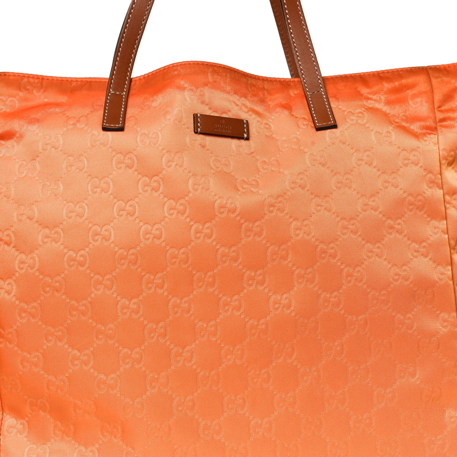 Gucci Nylon Monogram Medium Tote Orange 10 of 12