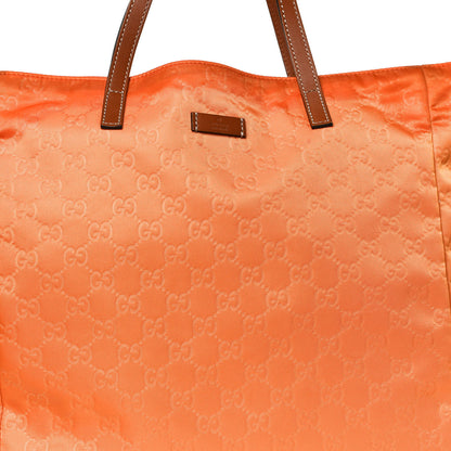 Gucci Nylon Monogram Medium Tote Orange 10 of 12