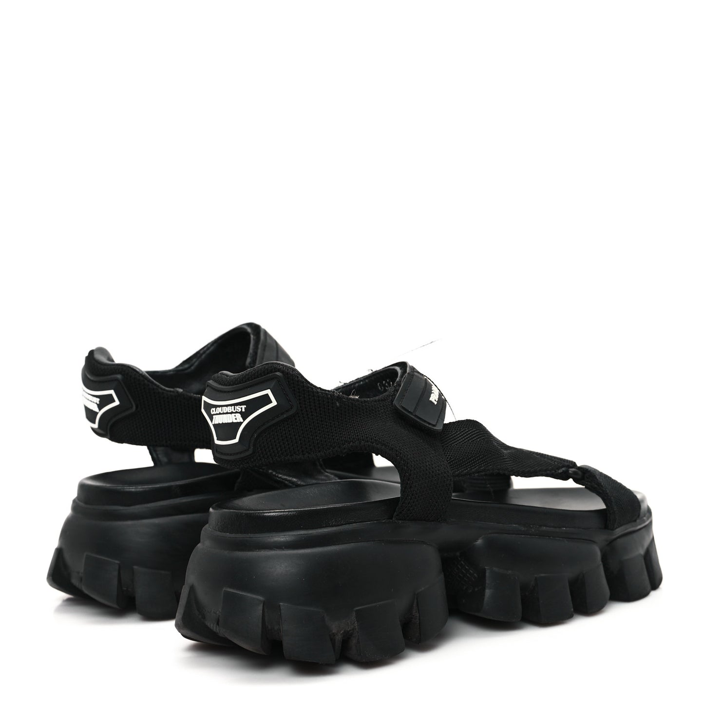 Rubber Nylon Velcro Womens Cloudbust Thunder 50mm Sandals 37 Black