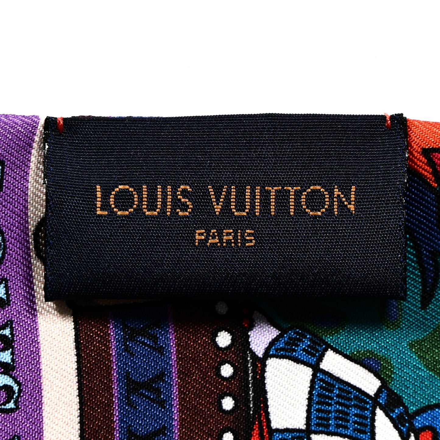 Silk Monogram LV Wonderland Bandeau Turquoise