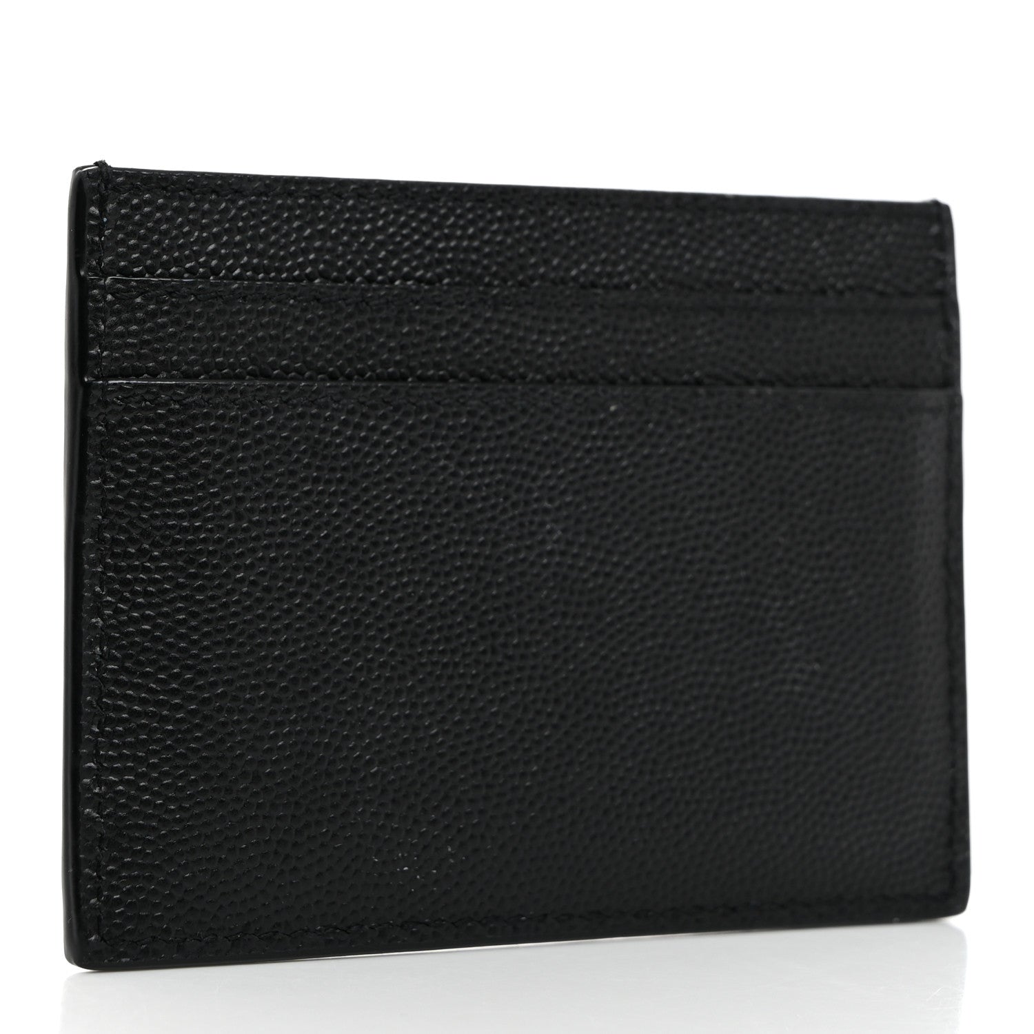 Saint Laurent Grain De Poudre Monogram Credit Card Case Black 3 of 8
