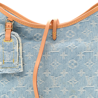Louis Vuitton Monogram Denim CarryAll PM Sky Blue 8 of 10