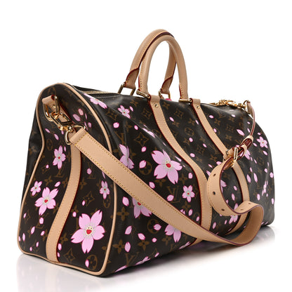 Louis Vuitton LV X TM Monogram Cherry Blossom Keepall Bandouliere 45 Sakura Brown 2 of 8