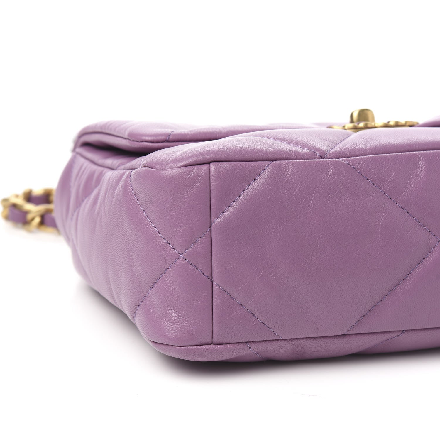 Chanel Goatskin Quilted Medium 19 Flap Violet Purple 7 of 9