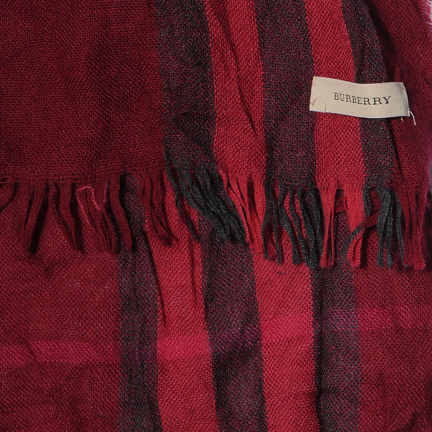Wool Silk Lightweight Scarf Damson Pink