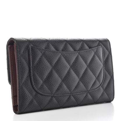 Chanel Caviar Quilted Large Flap Wallet Black 3 of 8