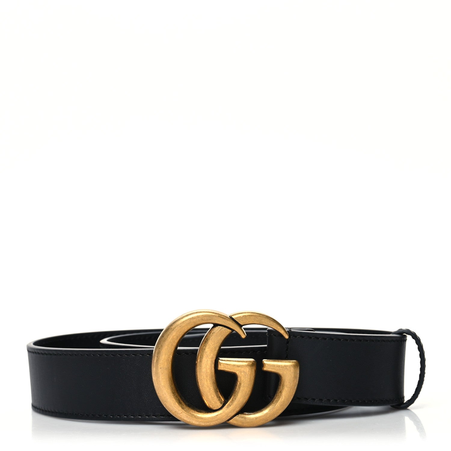Gucci Calfskin Double G 30mm Belt 80 32 Black 1 of 5