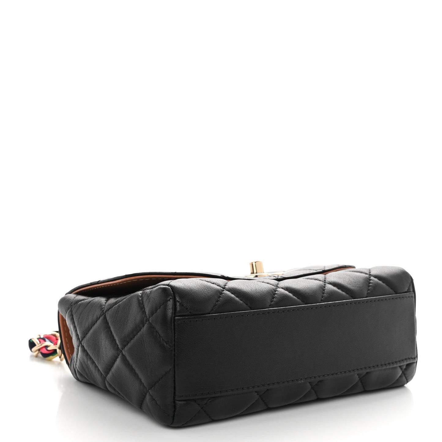 Lambskin Mixed Fibers Quilted Cocovado Flap Black
