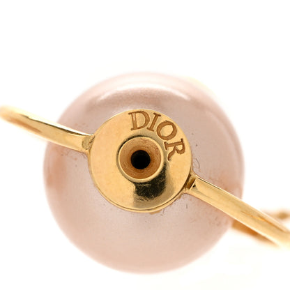 Christian Dior Pearl Tribales Dangle Chain Earrings Pink Gold 4 of 4