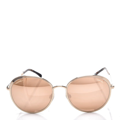 Chanel Round Spring Sunglasses 4206 Gold 2 of 8