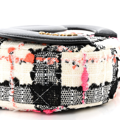 Chanel Tweed Lambskin Quilted Coco Midnight Camera Case White Black Multicolor 10 of 11