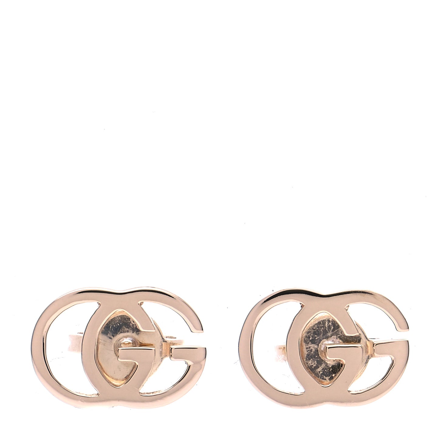 18K Yellow Gold GG Tissue Stud Earrings