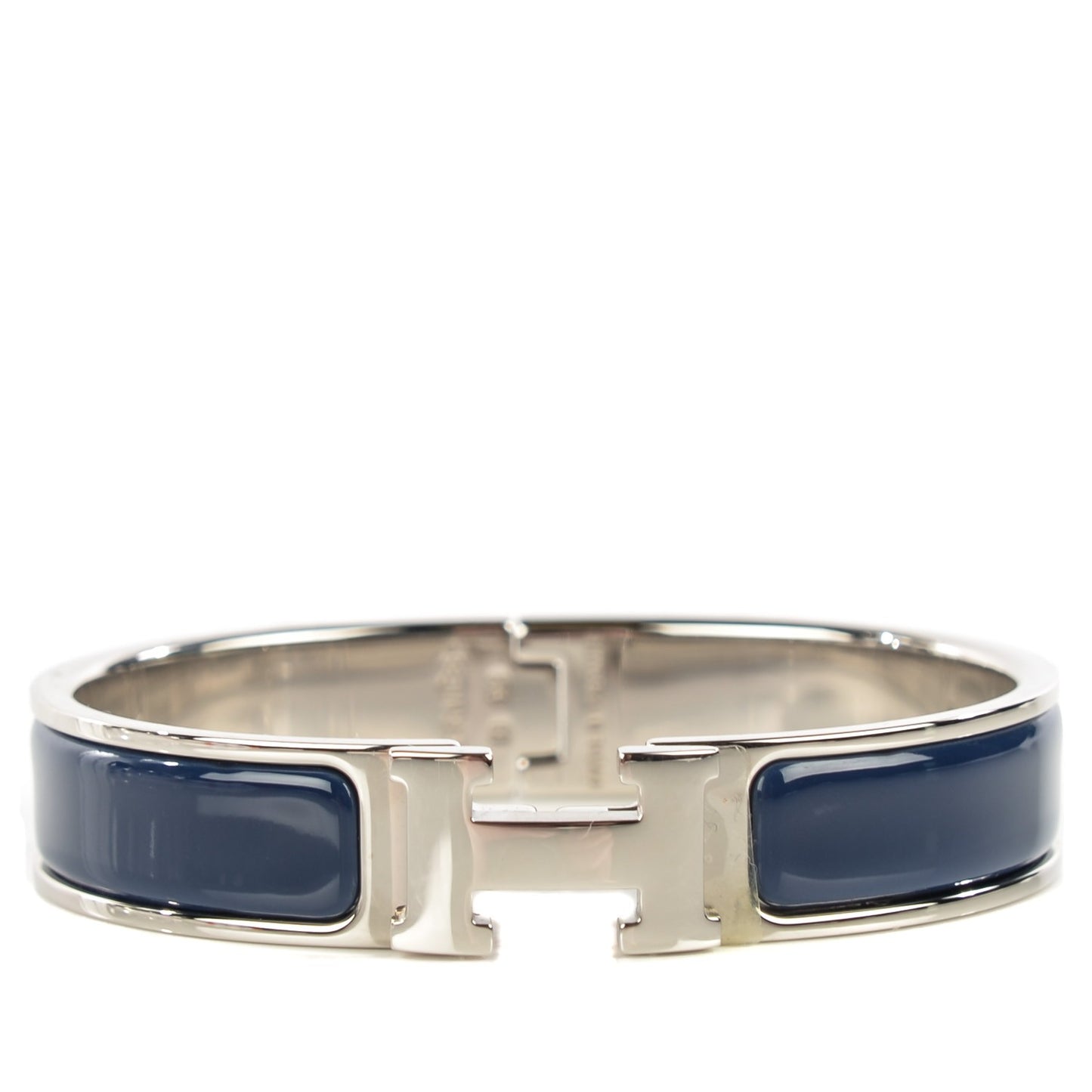 Narrow Enamel Clic Clac H Bracelet Indigo Bleu