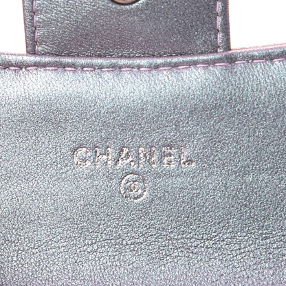 Chanel Iridescent Lambskin Chevron Quilted Reissue Card Holder Light Purple 6 of 8