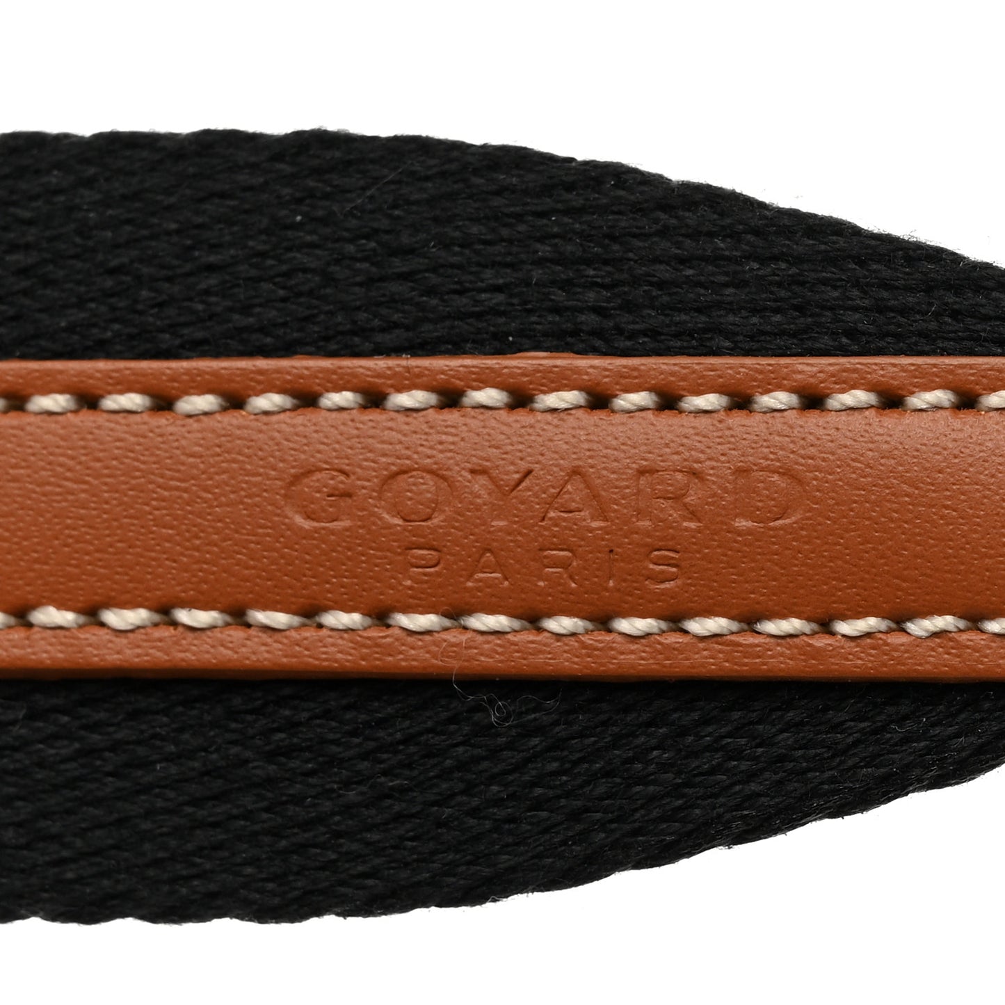 Canvas Calfskin Adjustable Shoulder Strap Black