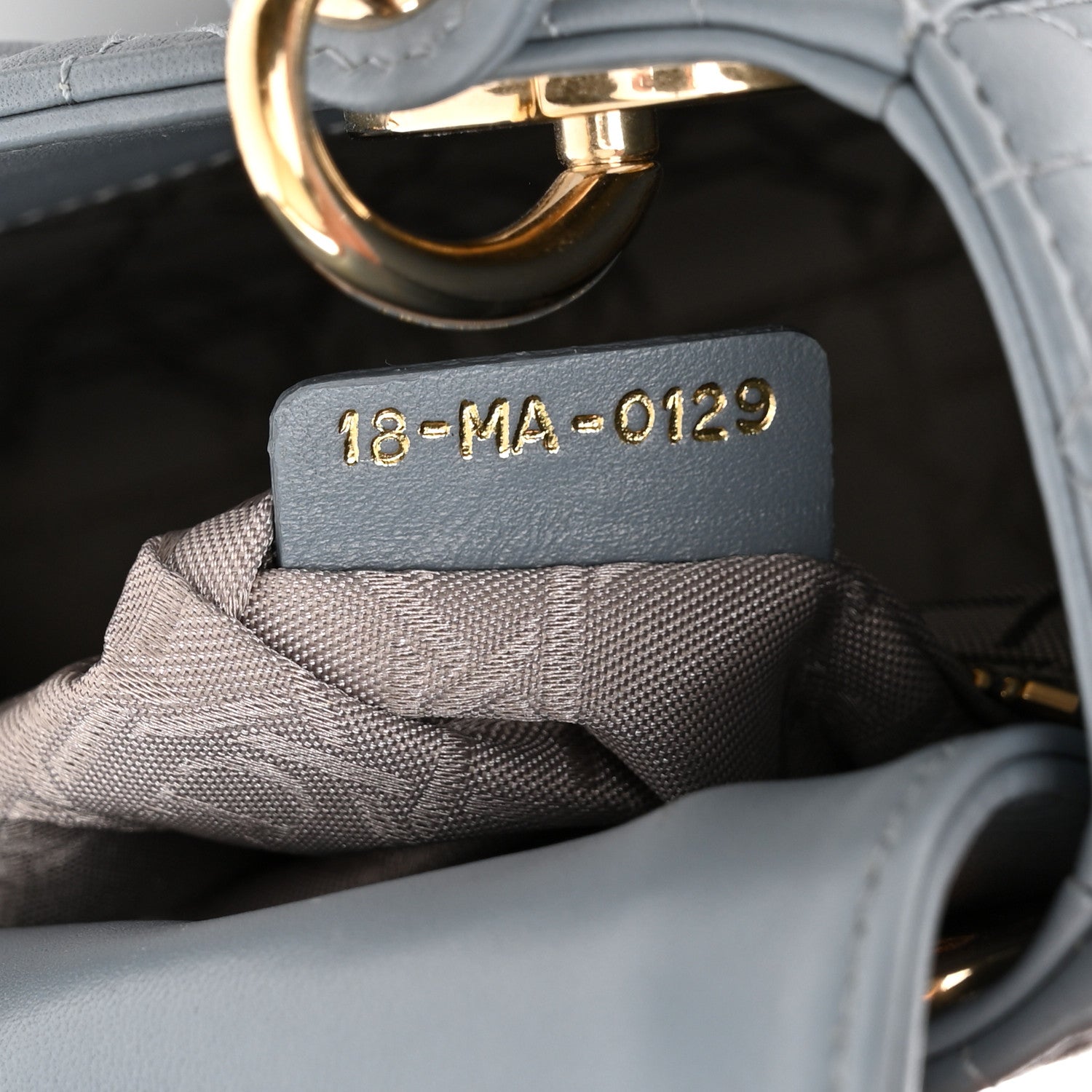 Christian Dior Lambskin Cannage Mini Lady Dior Cloud Blue 7 of 10