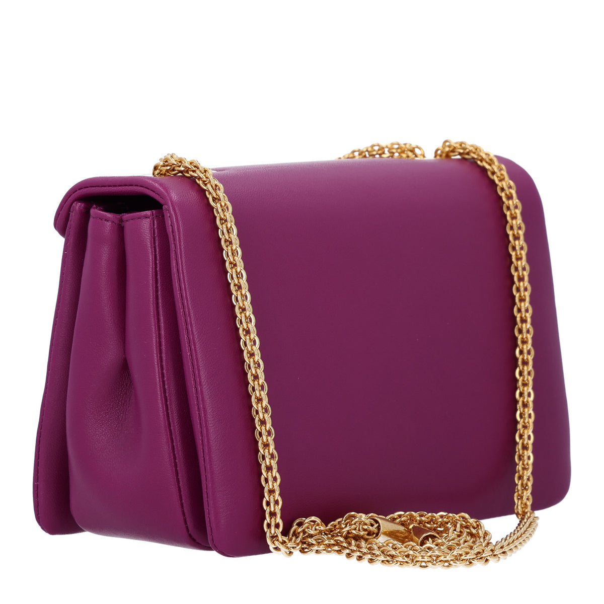 Valentino Garavani Nappa One Stud Chain Clutch Prune 3 of 10
