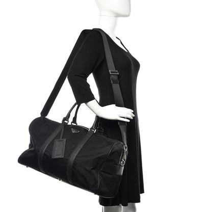 Prada Tessuto Nylon Saffiano Viaggio Duffle Black 2 of 13
