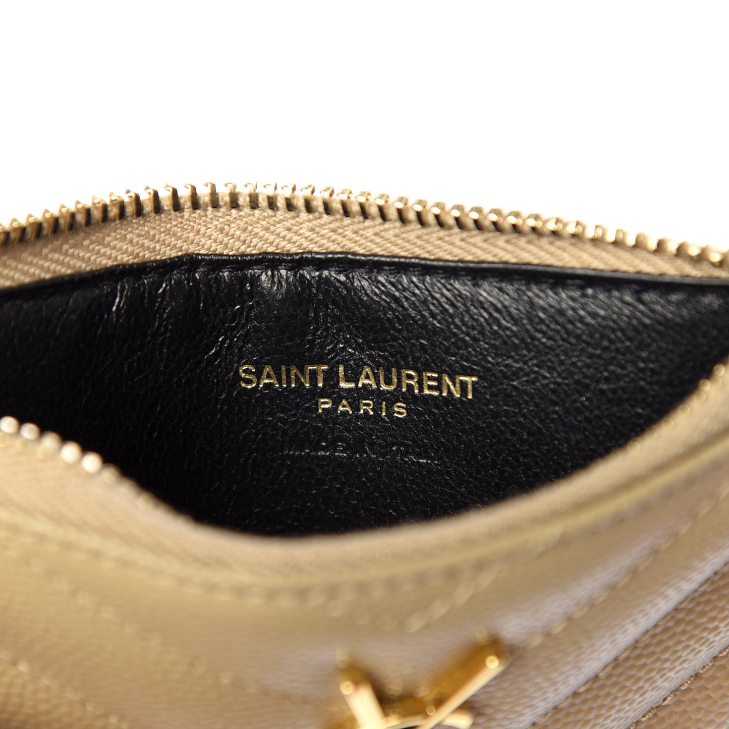 Monogram Grain de Poudre 5 Fragments Zip Pouch Card Holder Dark Latte