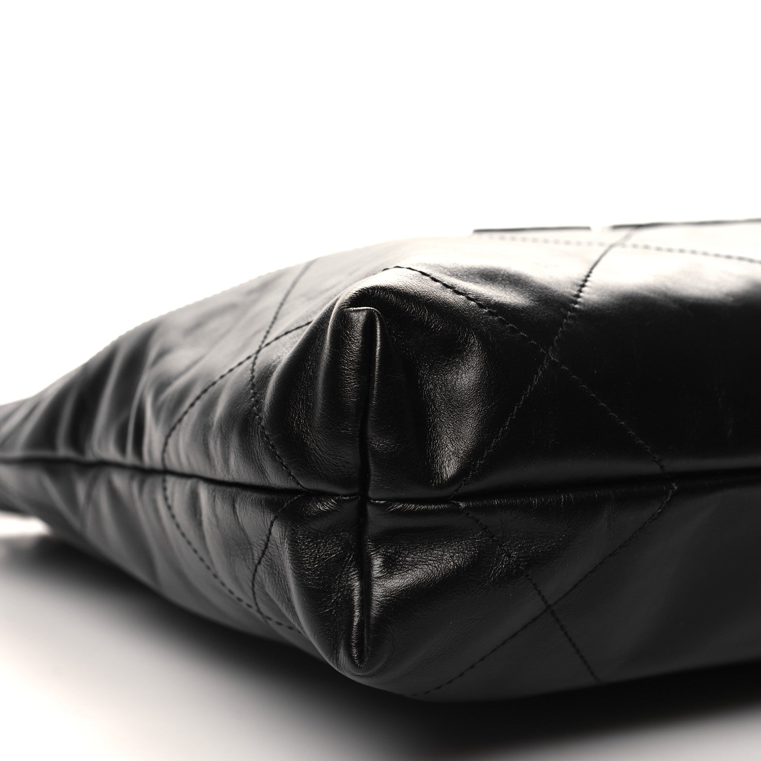Chanel Shiny Calfskin Quilted Small Chanel 22 So Black 10 of 11