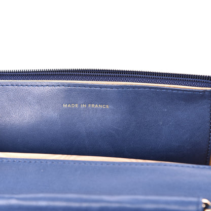 Chanel Caviar Timeless CC Wallet On Chain WOC Navy Blue 9 of 11