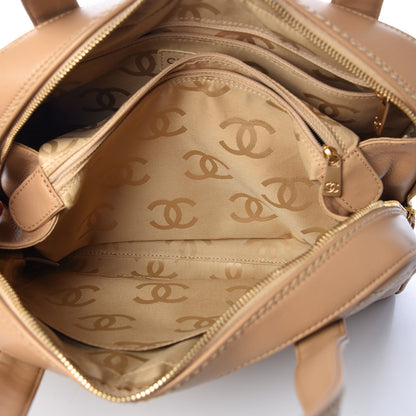 Chanel Calfskin Stitch Surpique Bowler Beige 5 of 10