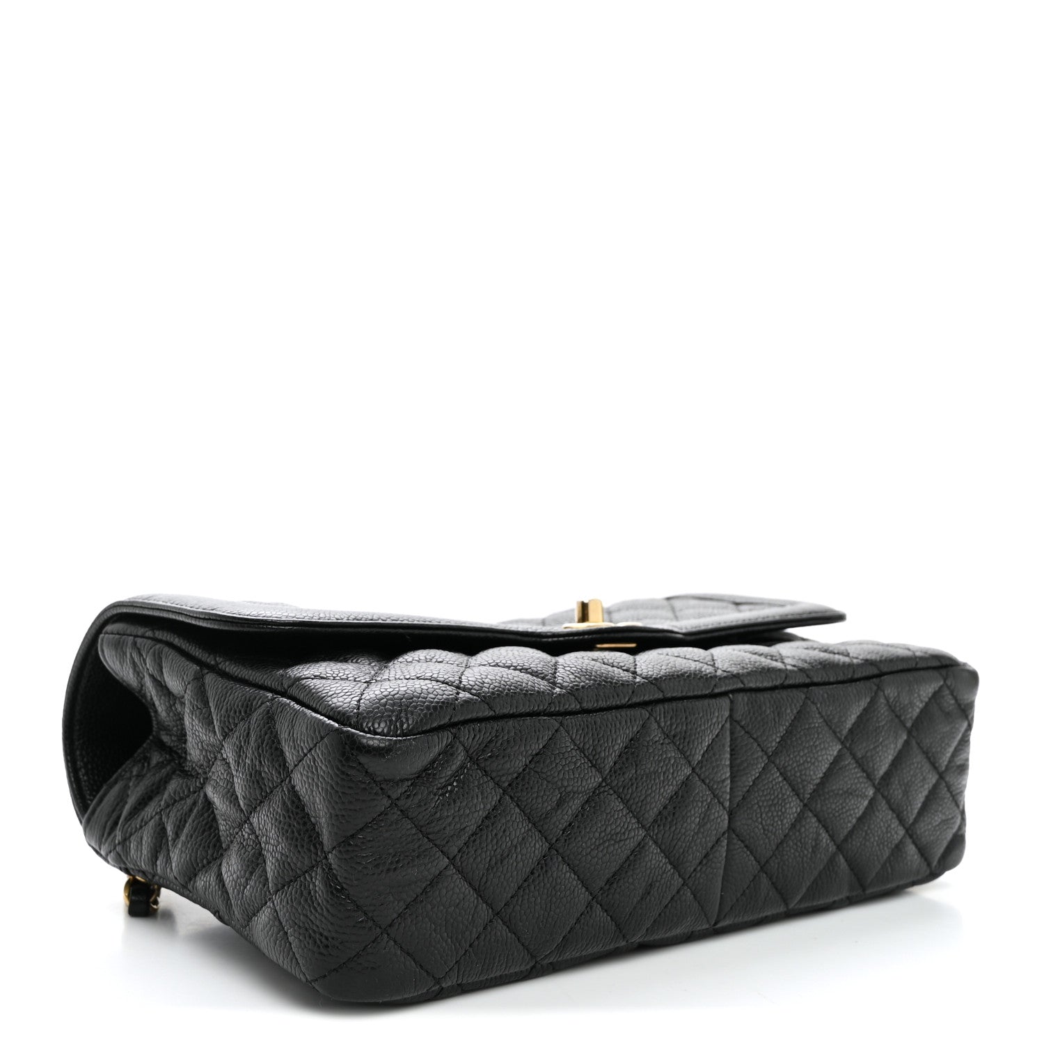 Chanel Crumpled Grained Calfskin Medium Two Tone Flap Black 4 of 10