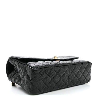 Chanel Crumpled Grained Calfskin Medium Two Tone Flap Black 4 of 10