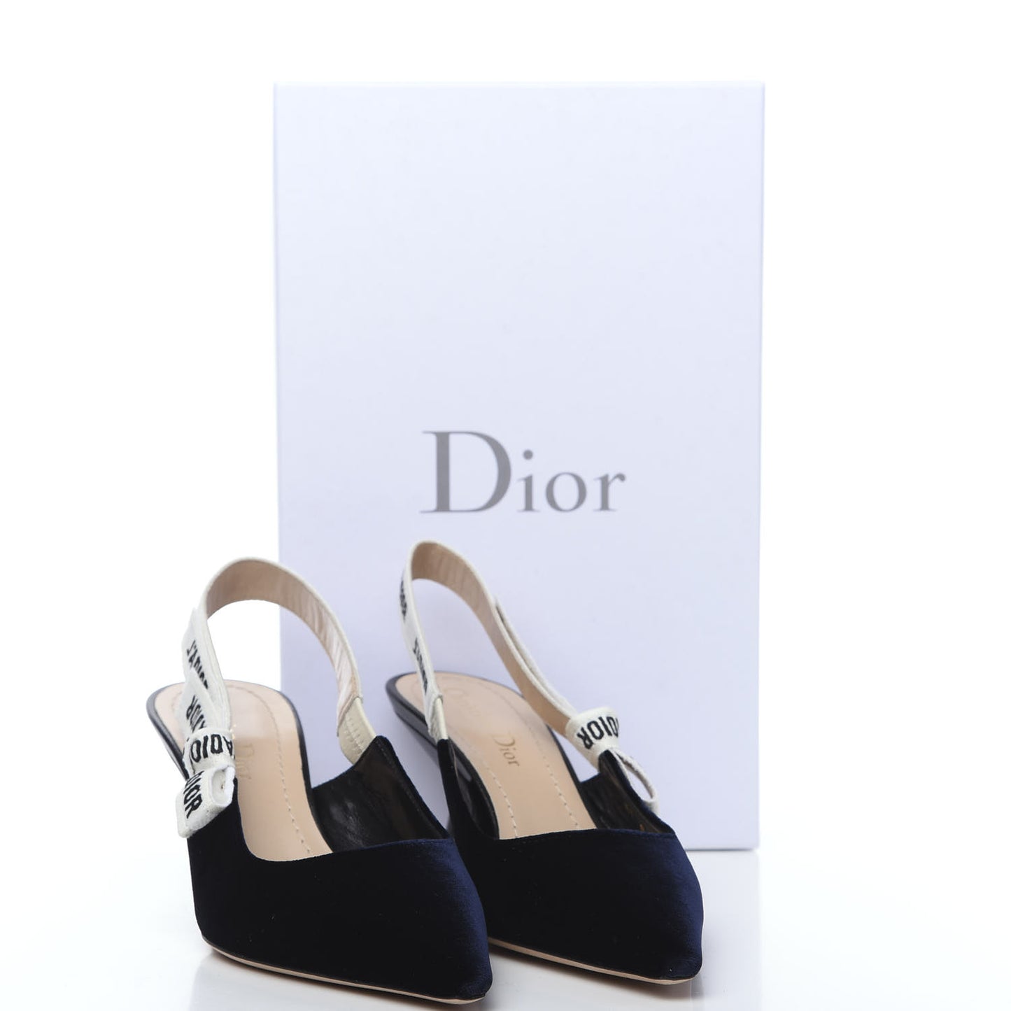 Velvet Ribbon J'Adoir Slingback 65mm Pumps 36.5 Deep Blue