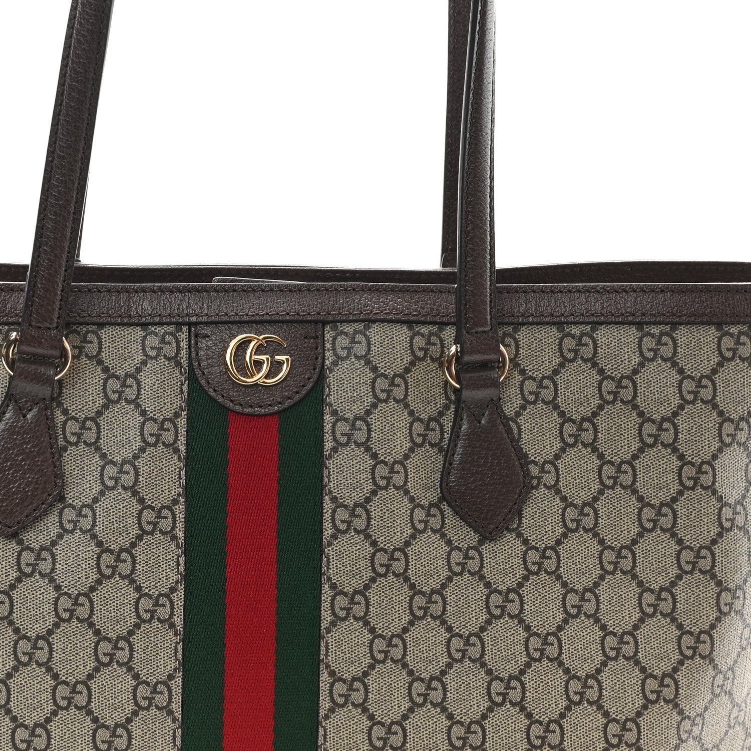 Gucci GG Supreme Monogram Medium Ophidia Shopping Tote Brown 7 of 9