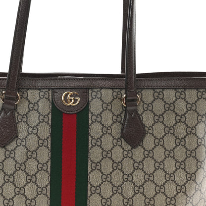 Gucci GG Supreme Monogram Medium Ophidia Shopping Tote Brown 7 of 9
