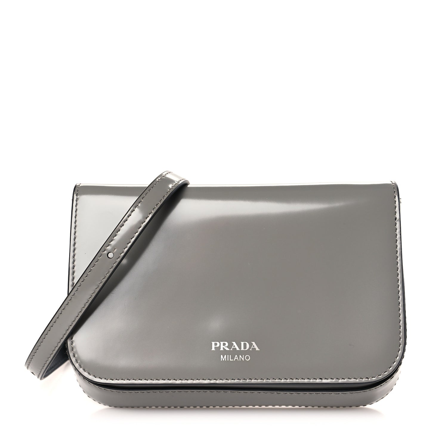 Spazzolato Mini Flap Bag With Strap Marmo