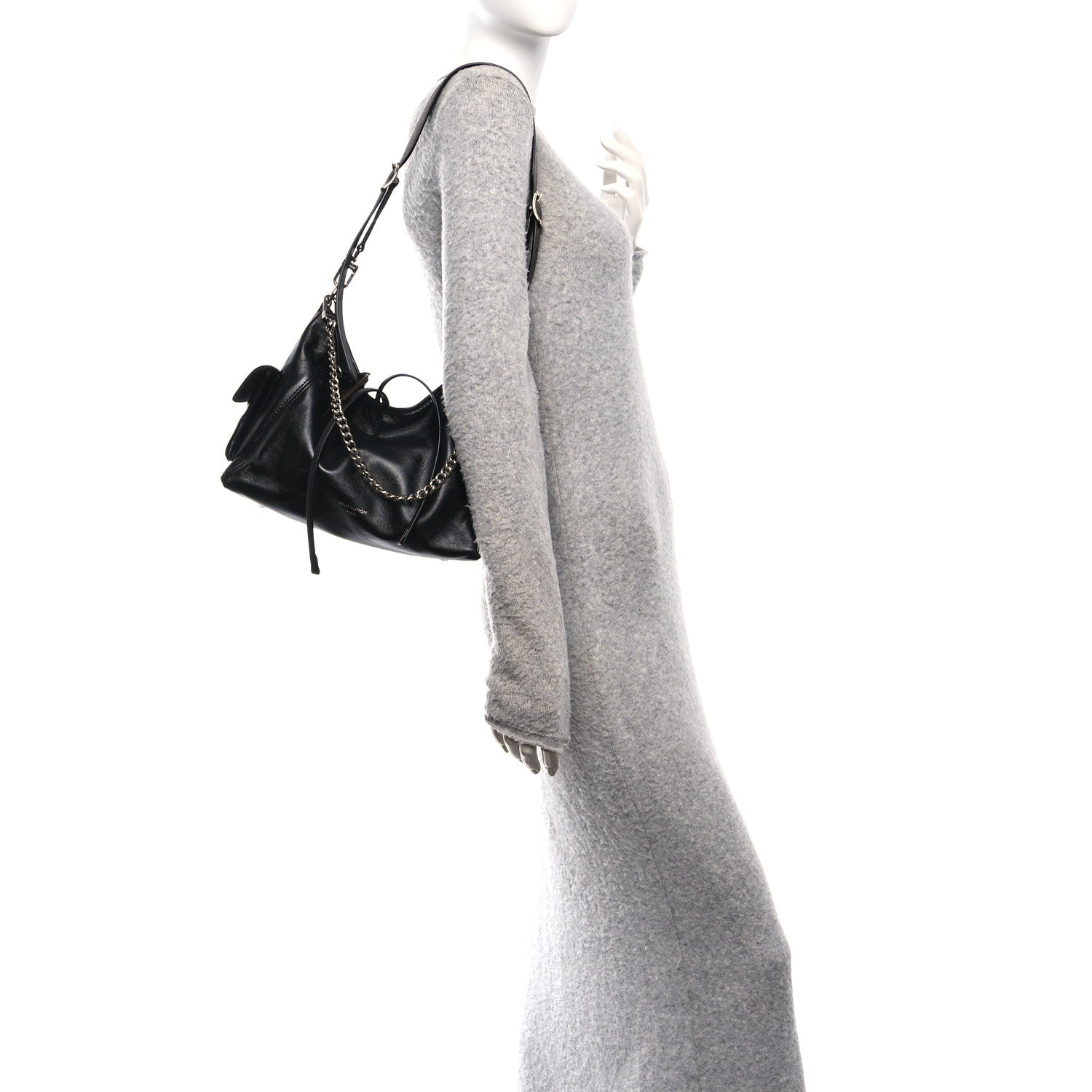 Louis Vuitton Lambskin CarryAll Cargo Vibe PM Black 2 of 9