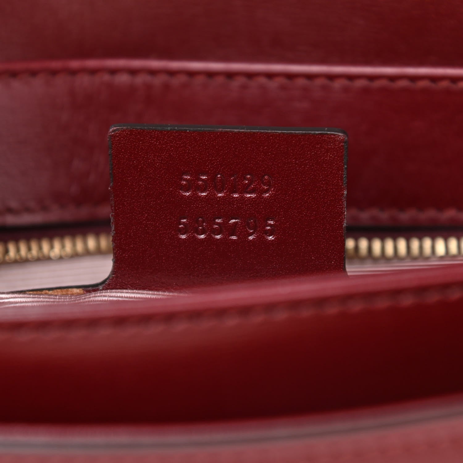 Gucci Vitello Palmellato Lux Small Arli Flap Shoulder Bag Vintage Bordeaux 7 of 8