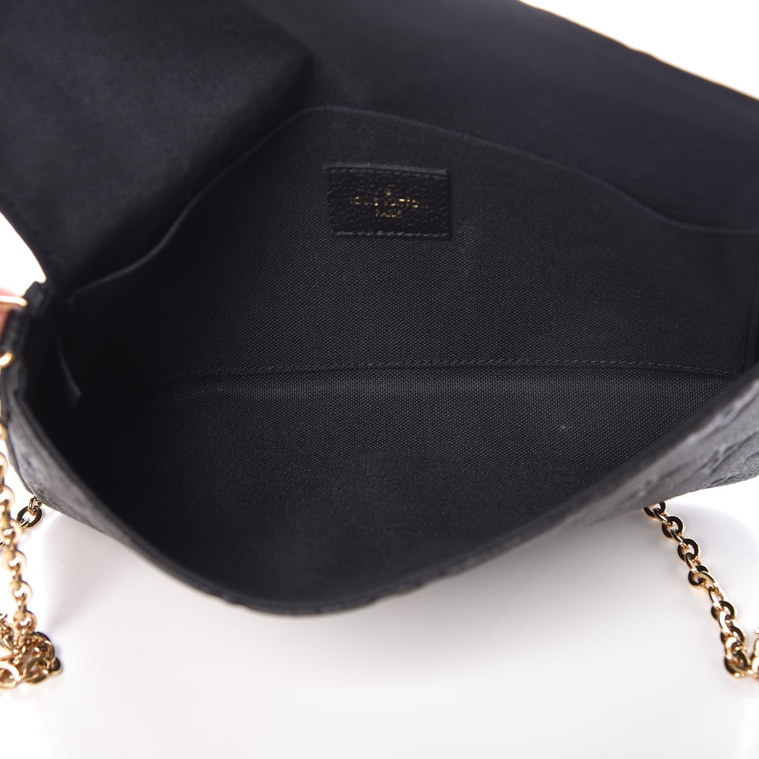 Louis Vuitton Empreinte Pochette Felicie Chain Wallet Black 5 of 9