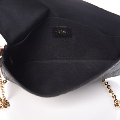 Louis Vuitton Empreinte Pochette Felicie Chain Wallet Black 5 of 9