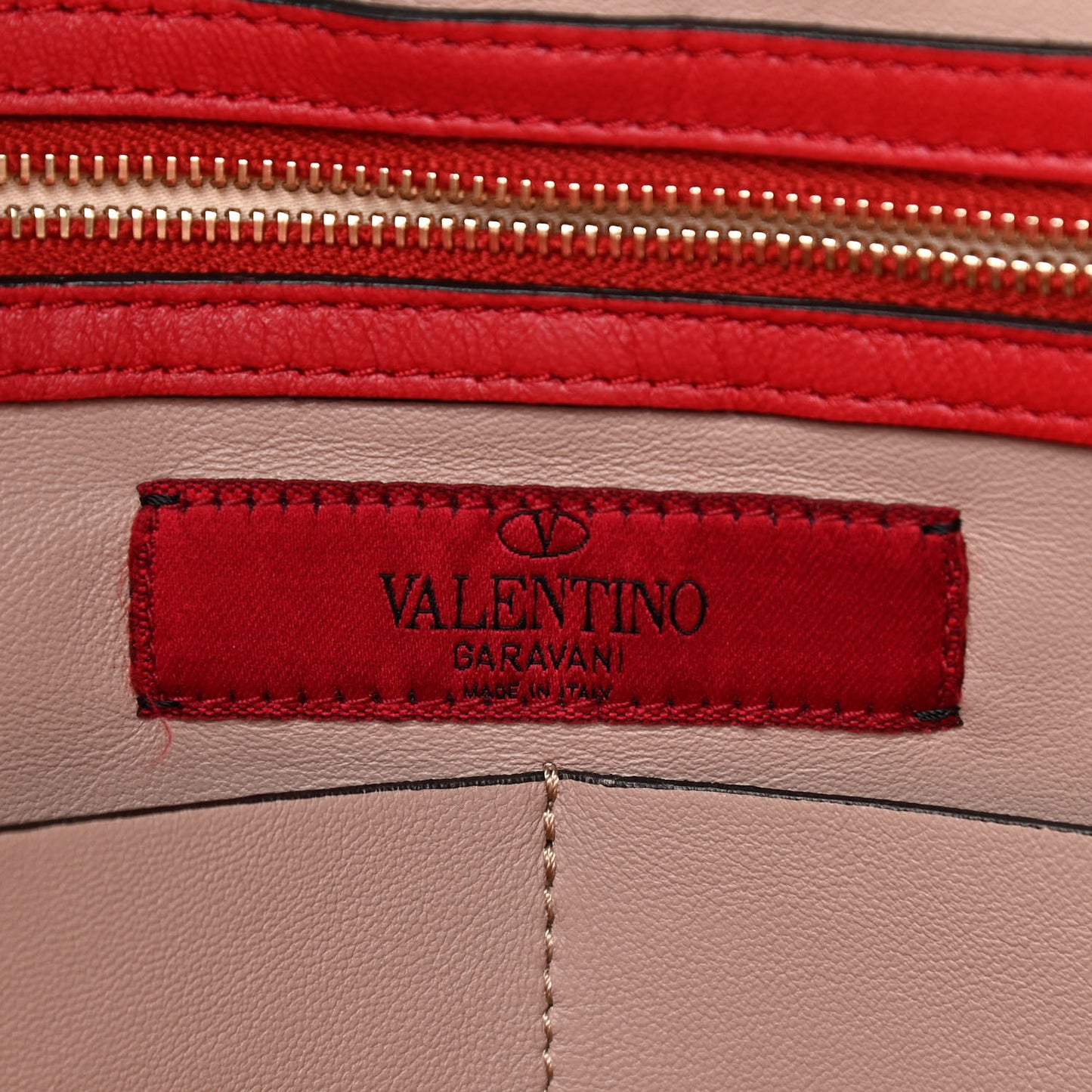Nappa Medium Rockstud Soft Tote Red