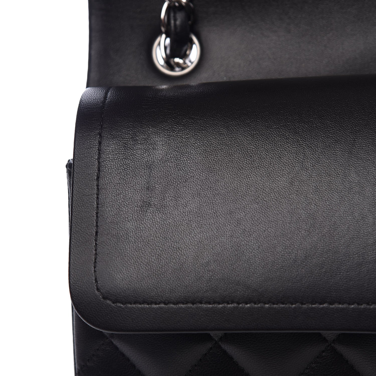 Chanel Lambskin Quilted Jumbo Double Flap Black 12 of 13