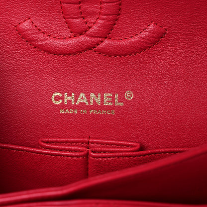 Chanel Lambskin Quilted Medium Double Flap Dark Pink 5 of 17