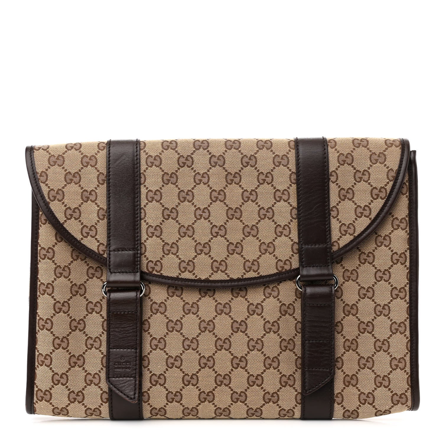 Gucci Monogram Laptop Briefcase Dark Brown 1 of 10