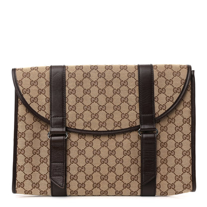 Gucci Monogram Laptop Briefcase Dark Brown 1 of 10