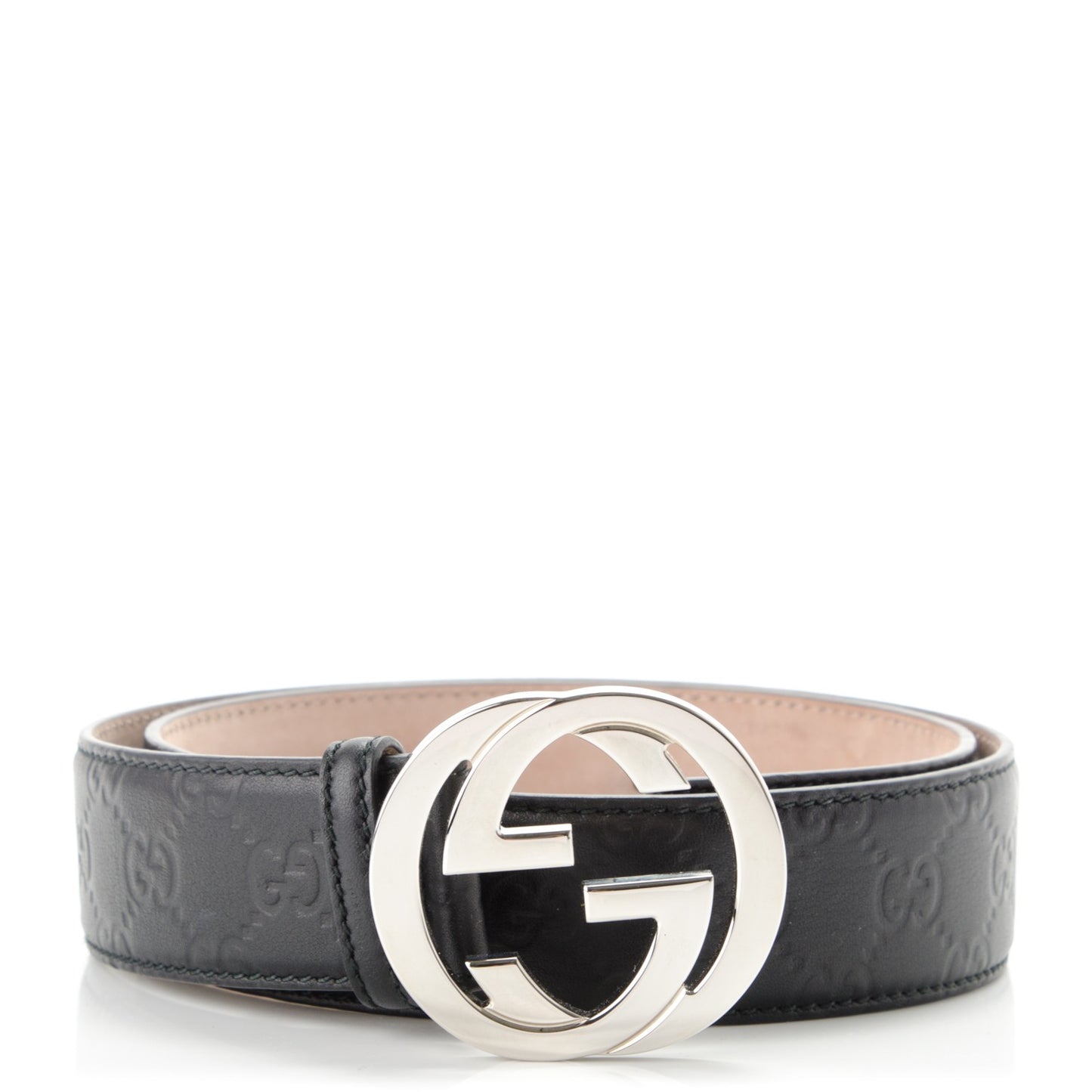 Guccissima Interlocking G Belt 85 34 Black
