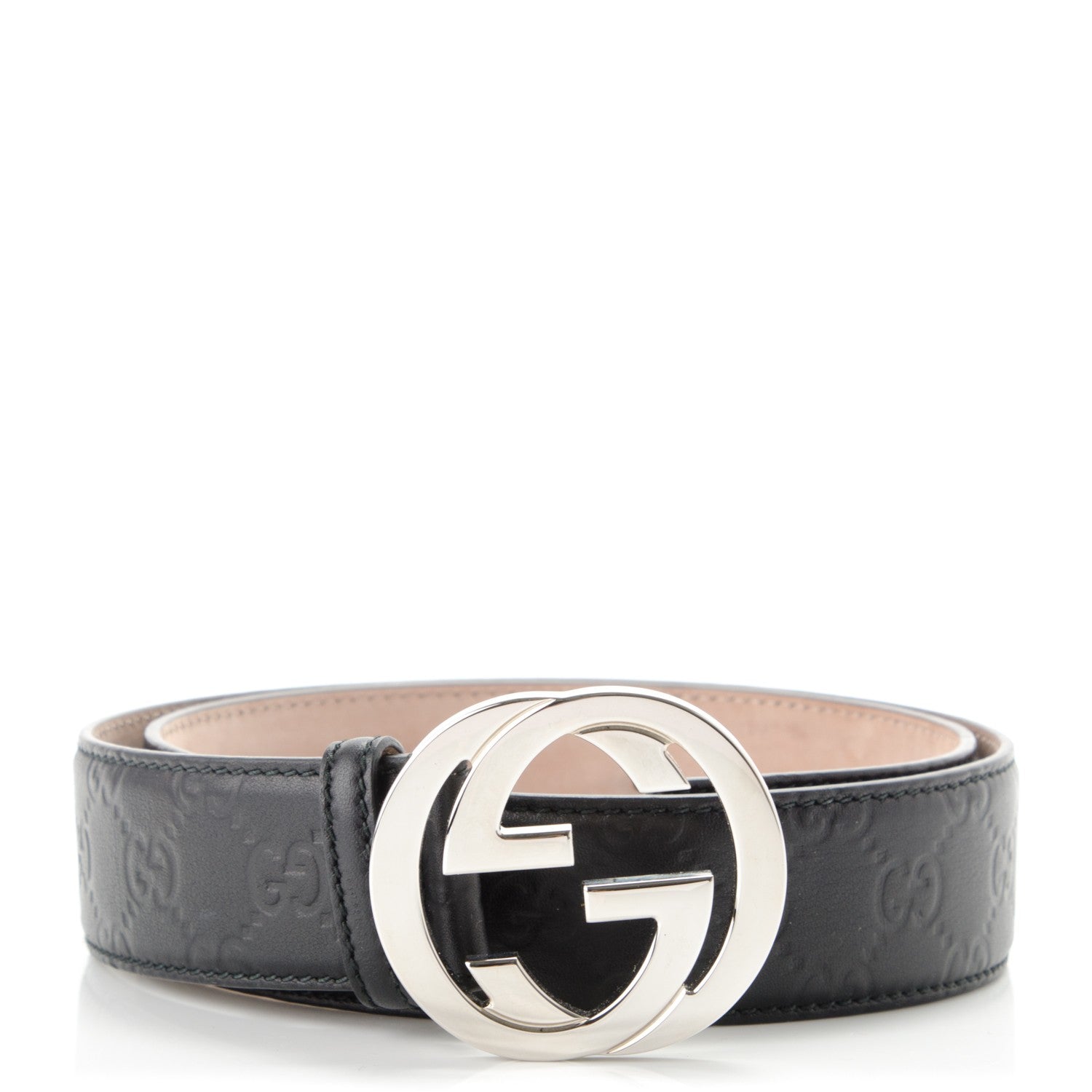 Gucci Guccissima Interlocking G Belt 85 34 Black 1 of 5
